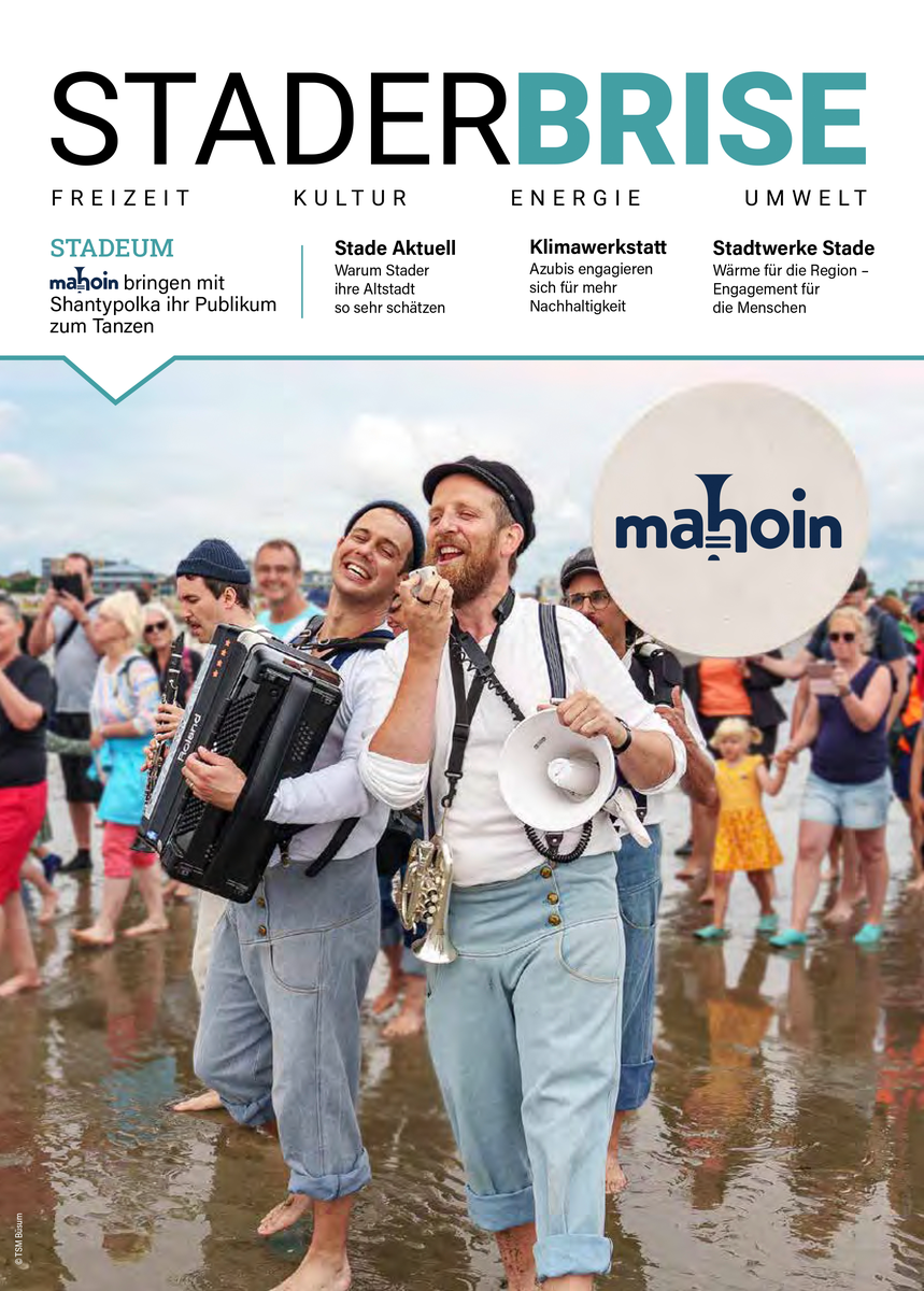 Stader Brise, Ausgabe 04/2026, mit mahoin auf dem Titel